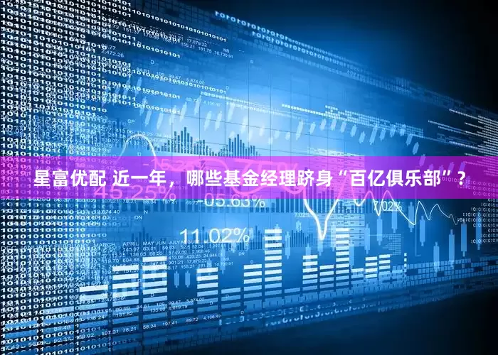 星富优配 近一年，哪些基金经理跻身“百亿俱乐部”？